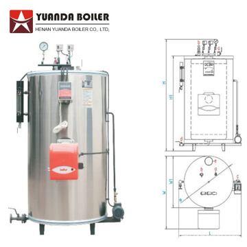 Small Gas Diesel Fired Steam Boiler 200 kg/hr